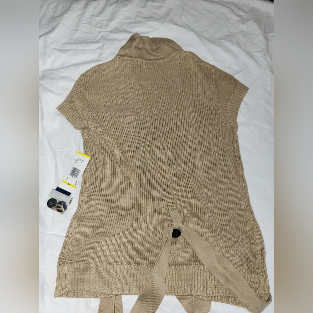Anne Klein Tan Cardigan Sweater V-Neck * - Picture 2 of 3